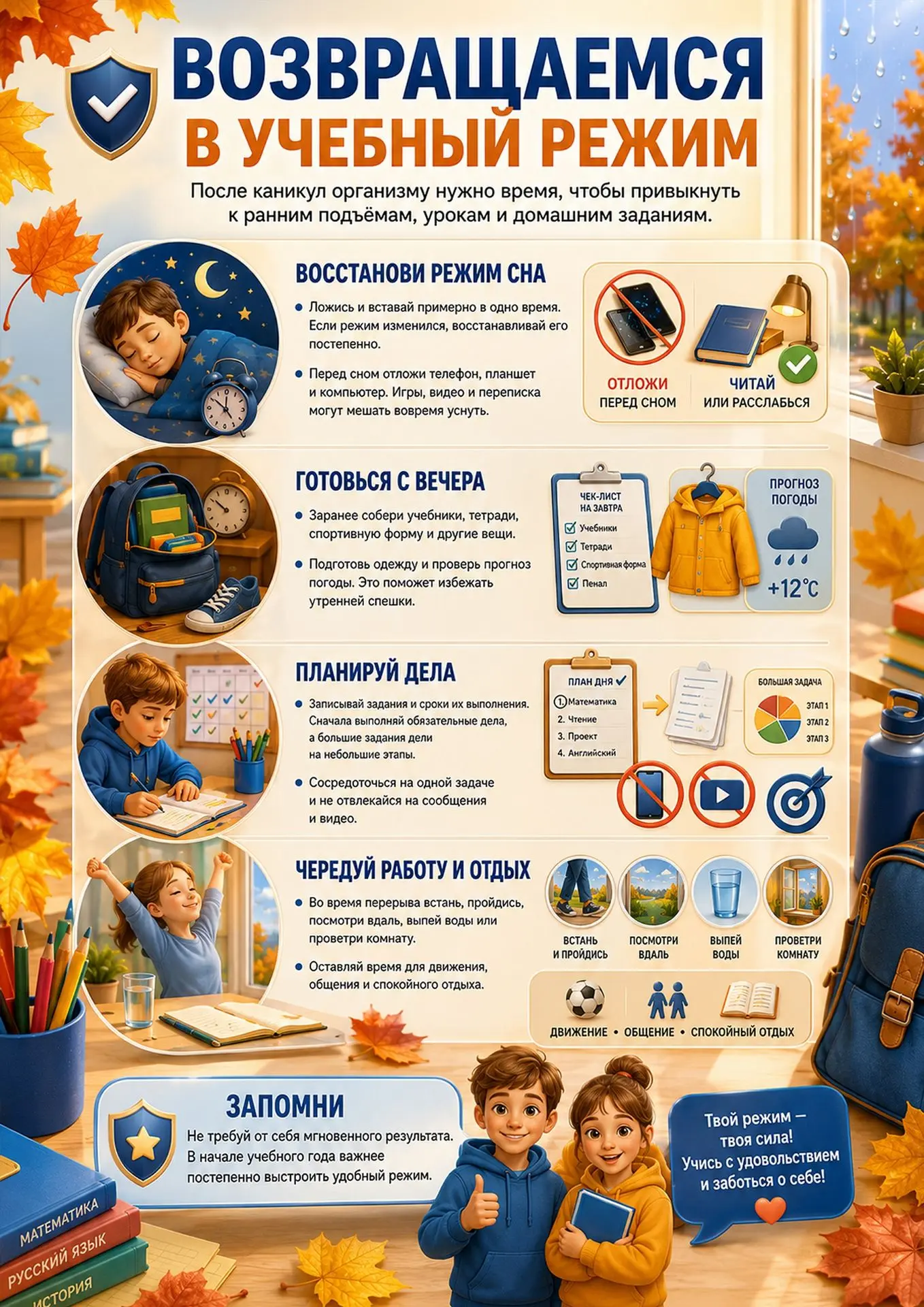 Режим- это важно для здоровья и учебы!