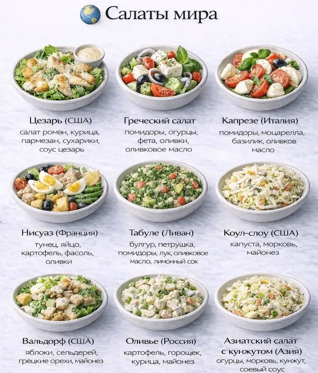 🥗 Салаты мира
