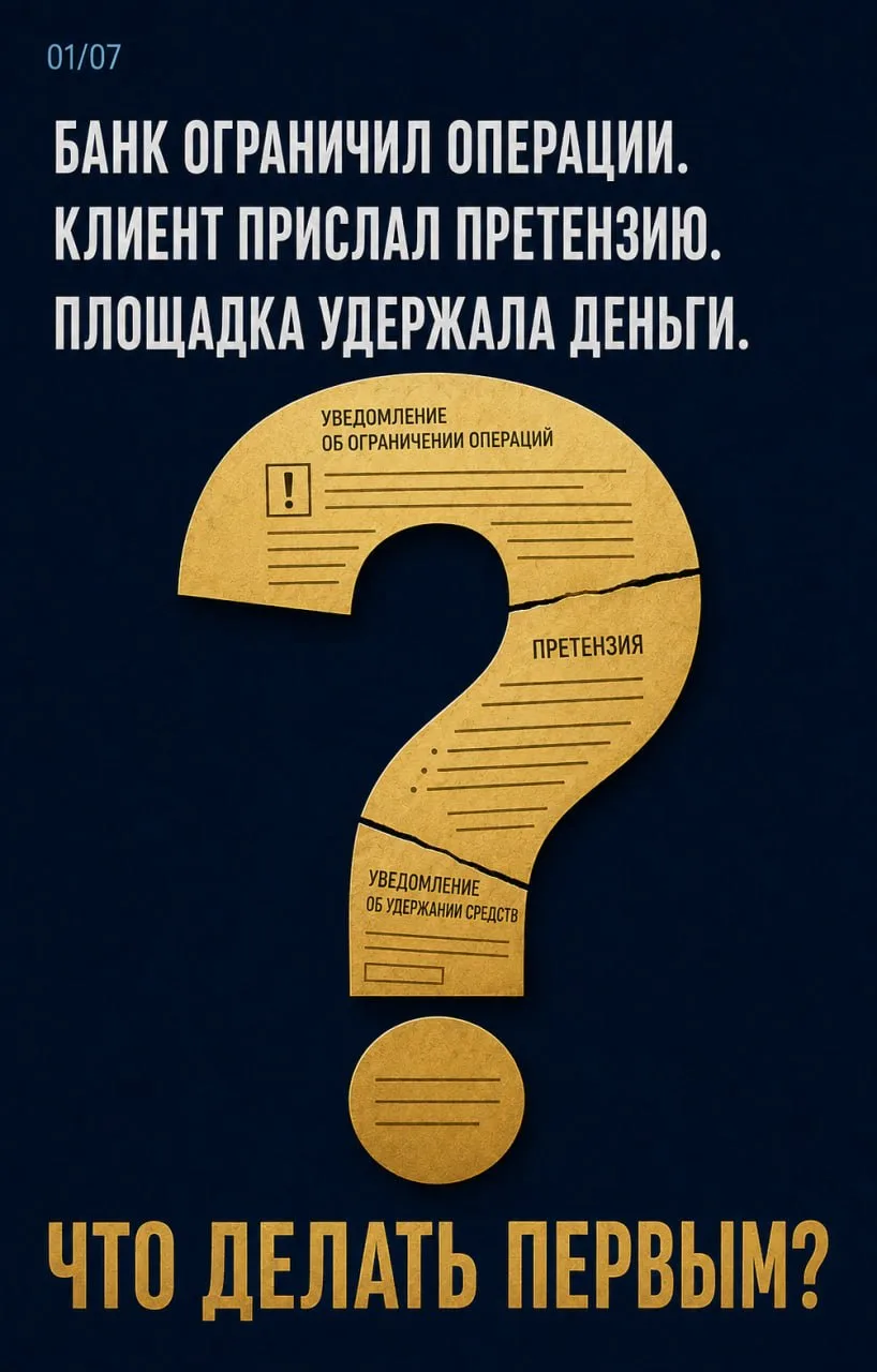 ⚖️ Блокировка банка, претензия клиента или спорное удержание — плохой момент для эмоцио...