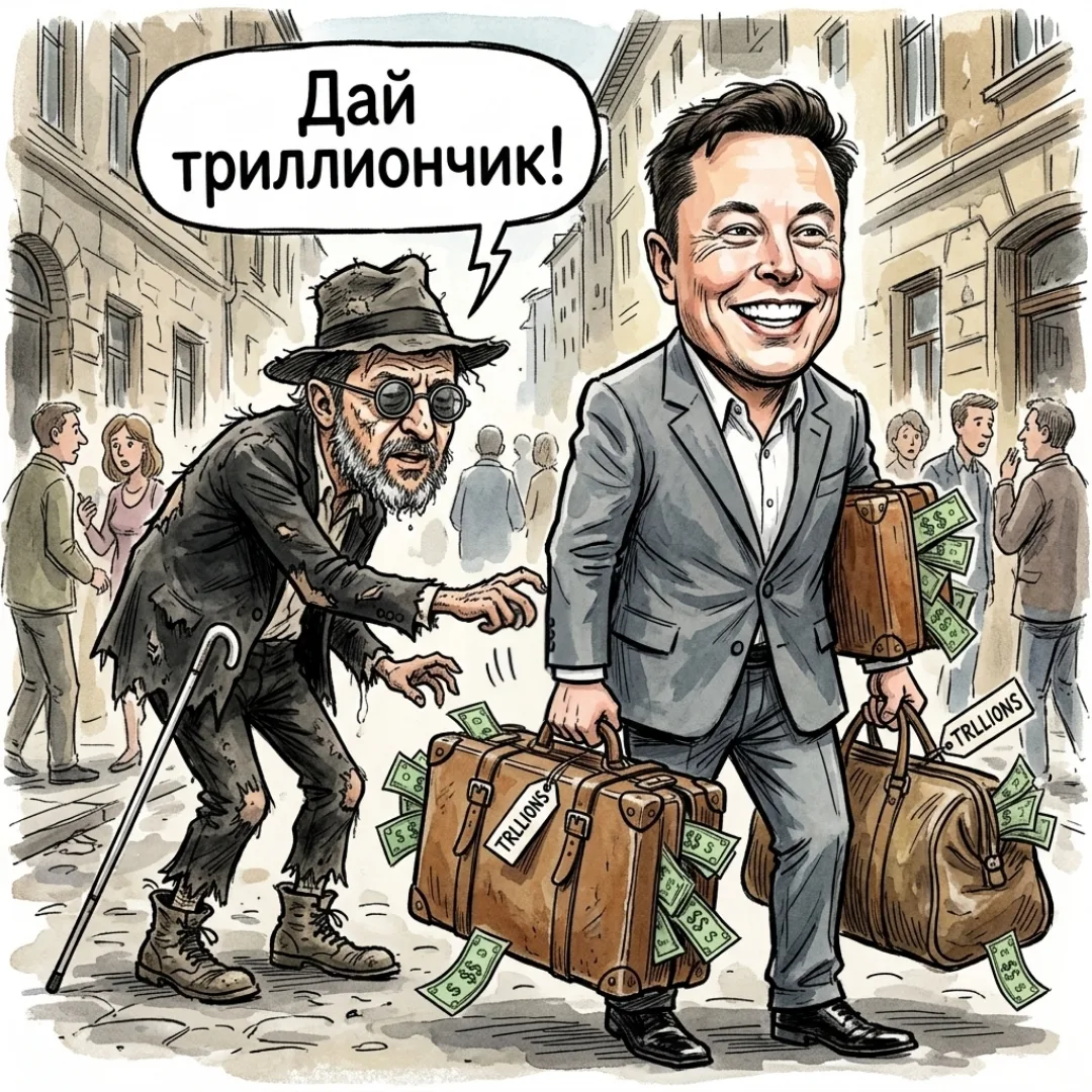 Рубрика #карикатурадня

Илон Маск стал первым триллионером в истории. 

До написания Зеленским трога