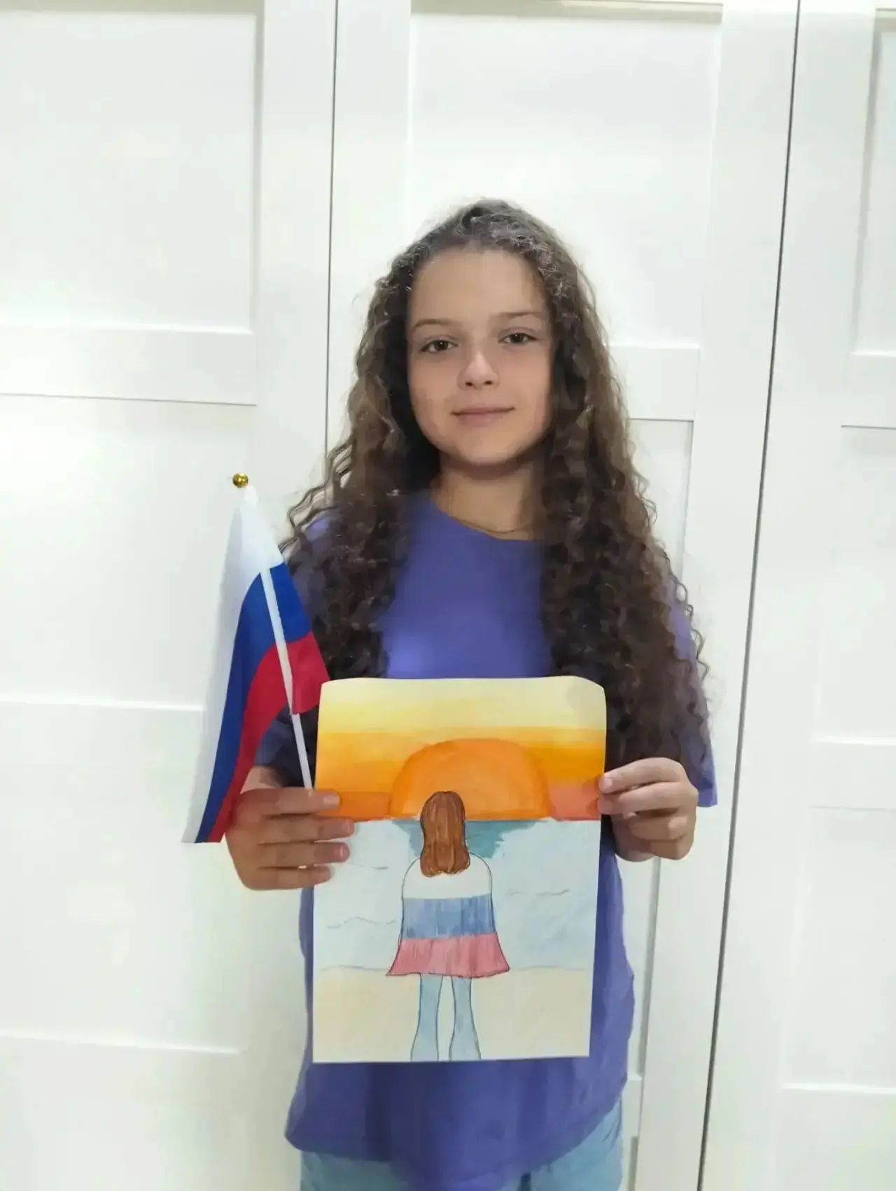 Ученица 6 класса «А» Бабаева Марина посвящает свою работу важному для нашей страны праз...