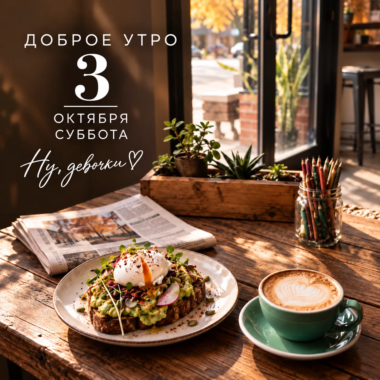 Доброе утро, девочки 🤍Суббота — отличный день, чтобы проснуться без будильника и всё р...