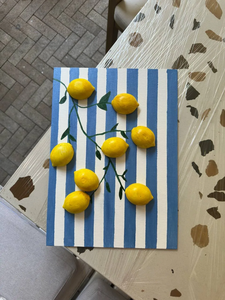 Очень хотела нарисовать эту картину с лимонами на свежем воздухе 😍