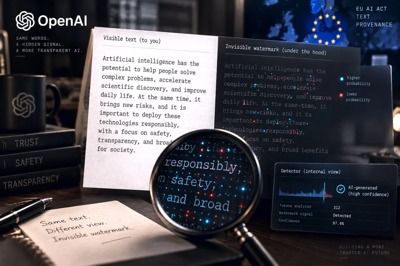 👩‍💻 OpenAI анонсировала 👍водяные знаки в текстах