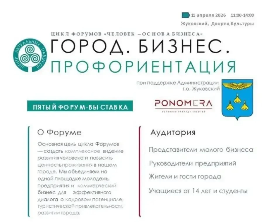 Уважаемые родители! 11 апреля (суббота) в нашем городе пройдет знаковое событие — пятый форум-выстав