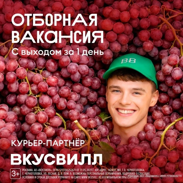 🌟 Хочешь начать получать стабильный ежедневный доход?

😻 ВкусВилл ищет авто - и велокурьеров в тво