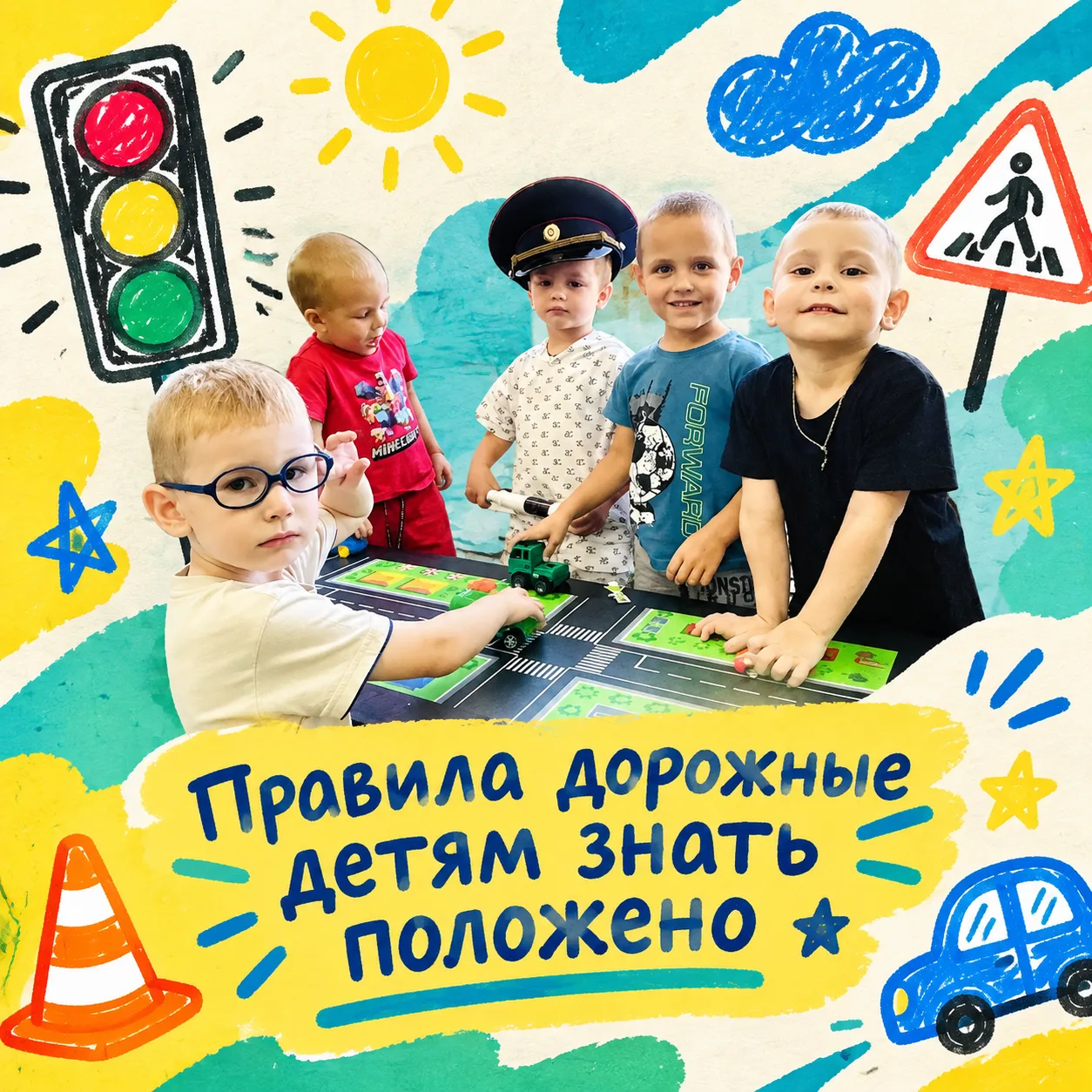 В средней группе прошел тематический день по правилам дорожного движения. Чтобы материа...