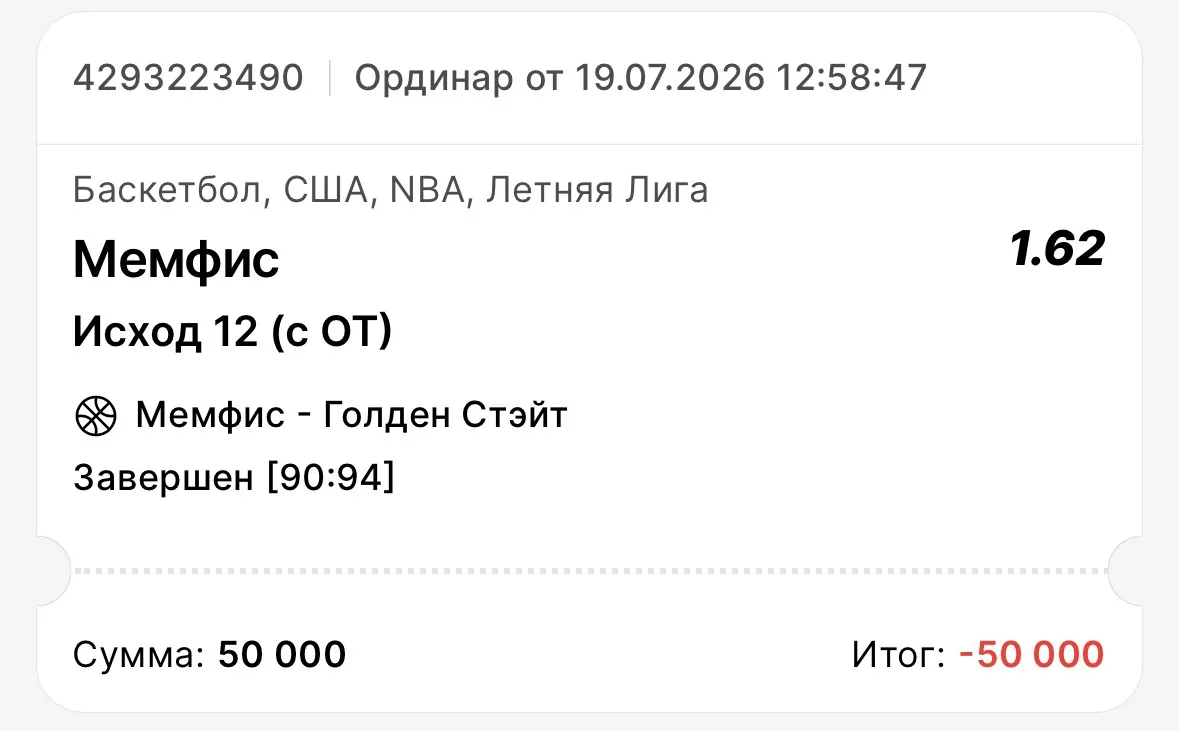 ✖️Имеем просадку по прогнозу на бесплатной основе 

Идея ставки была логичной: «Мемфис» находился в 