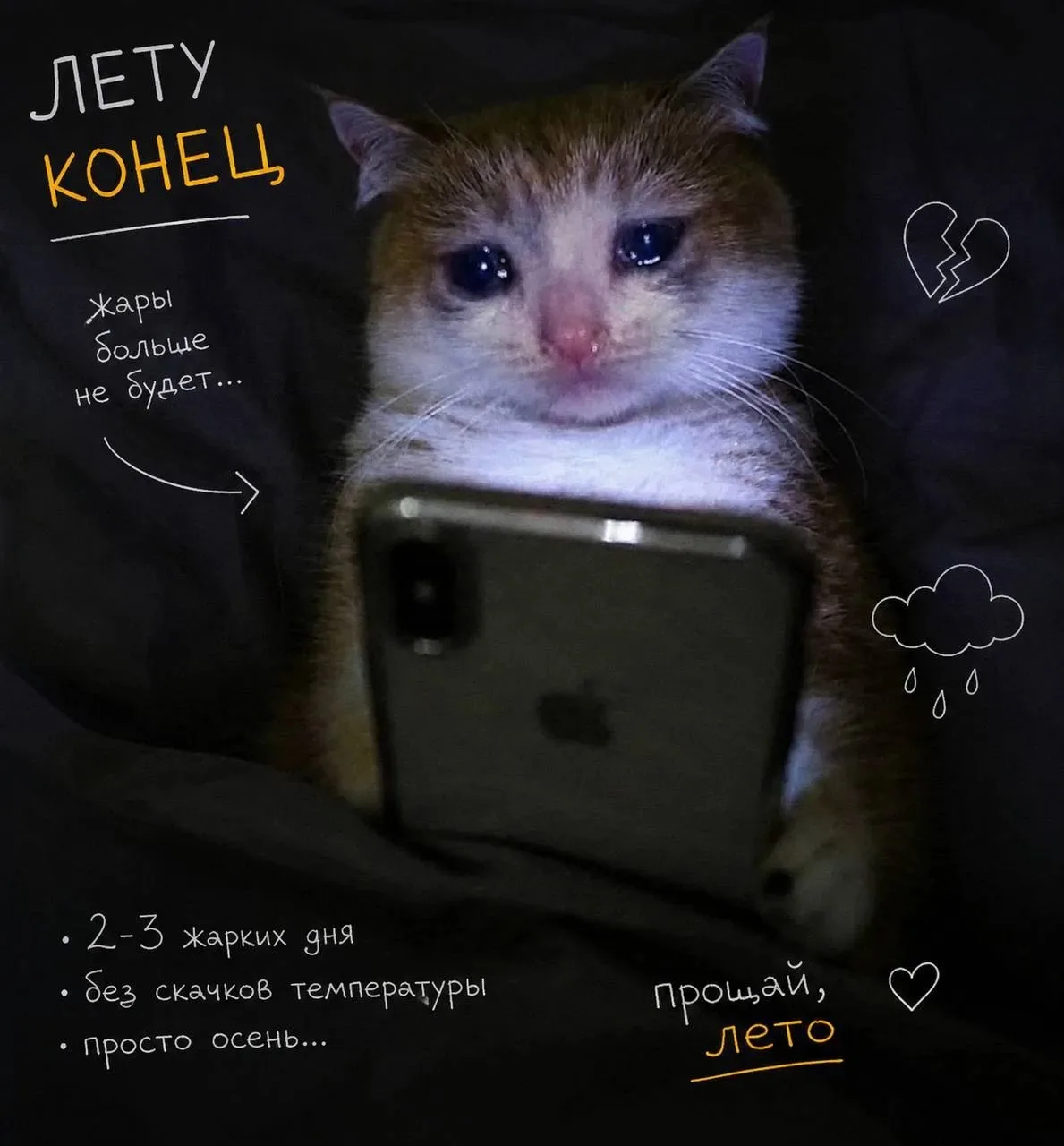 🏖️ Лето официально пошло на убыль

Метеорологи сообщили, что в этом сезоне осталось максимум 2–3 
