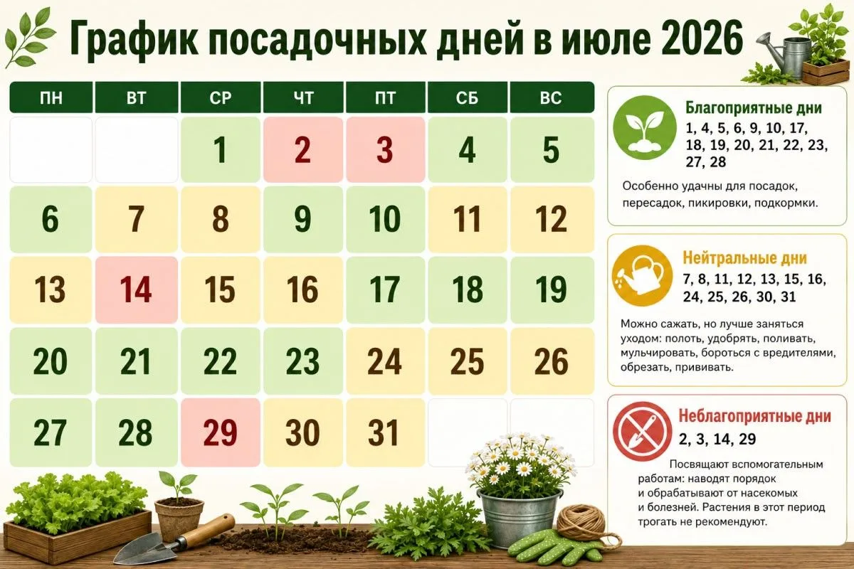 Июль — насыщенный месяцев для дачников. В это время собирают первый урожай, ухаживают з...