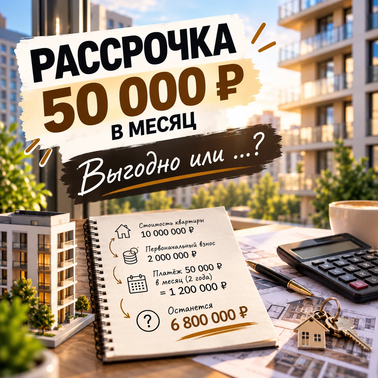 Рассрочка 50 000 ₽ в месяц. А что будет потом?