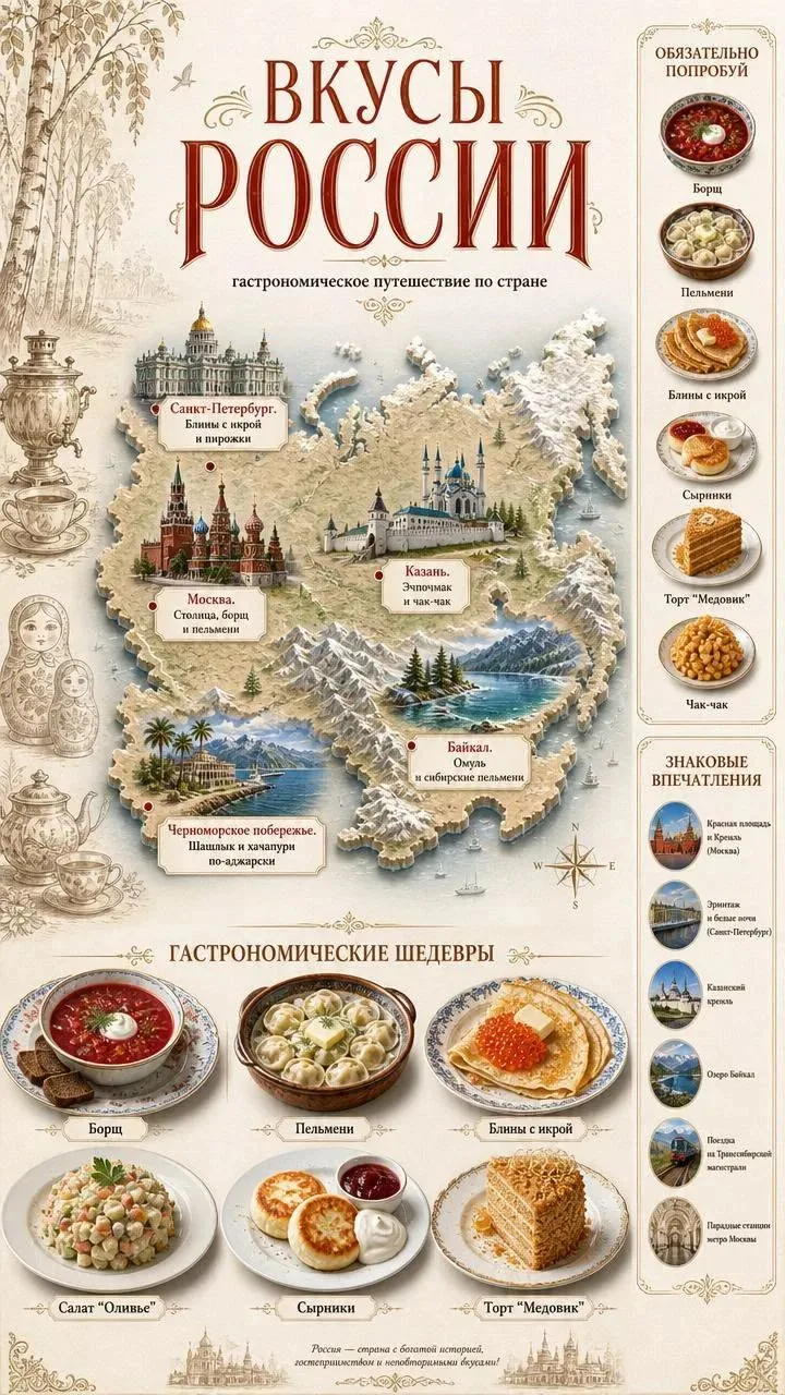 Гастрономическое путешествие по стране: