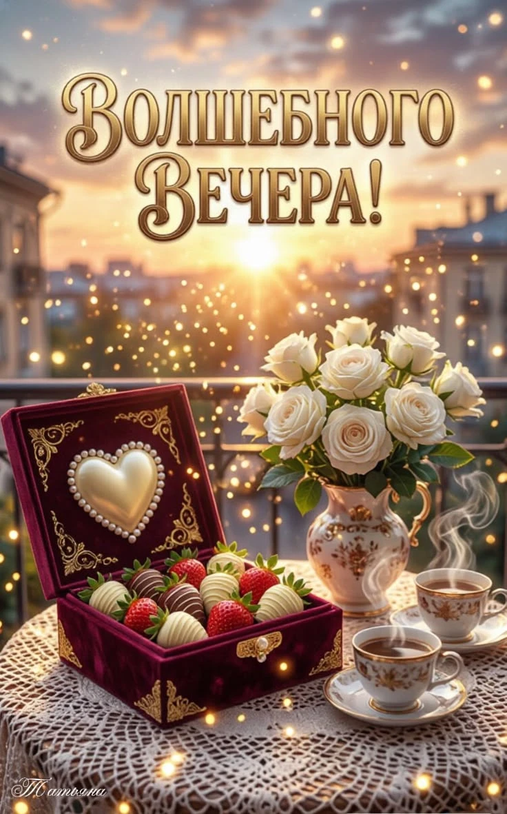 Доброго и уютного вечера!  ✨🌹