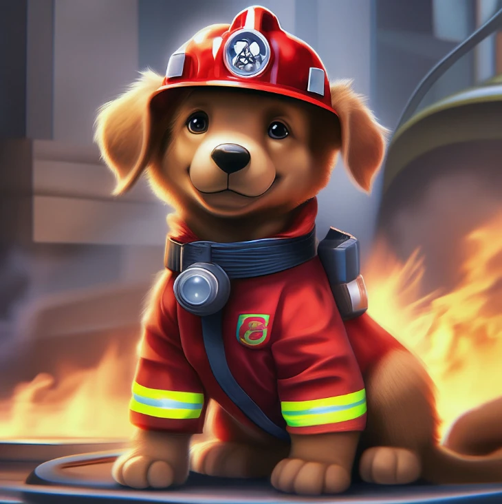 🚒 Привет, я — пожарный Пёсик! 🐶🧑‍🚒