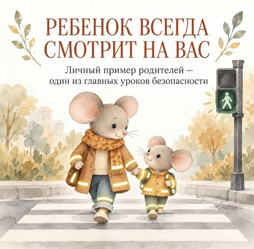🚦 Безопасное поведение становится привычкой, когда ребенок видит его каждый день