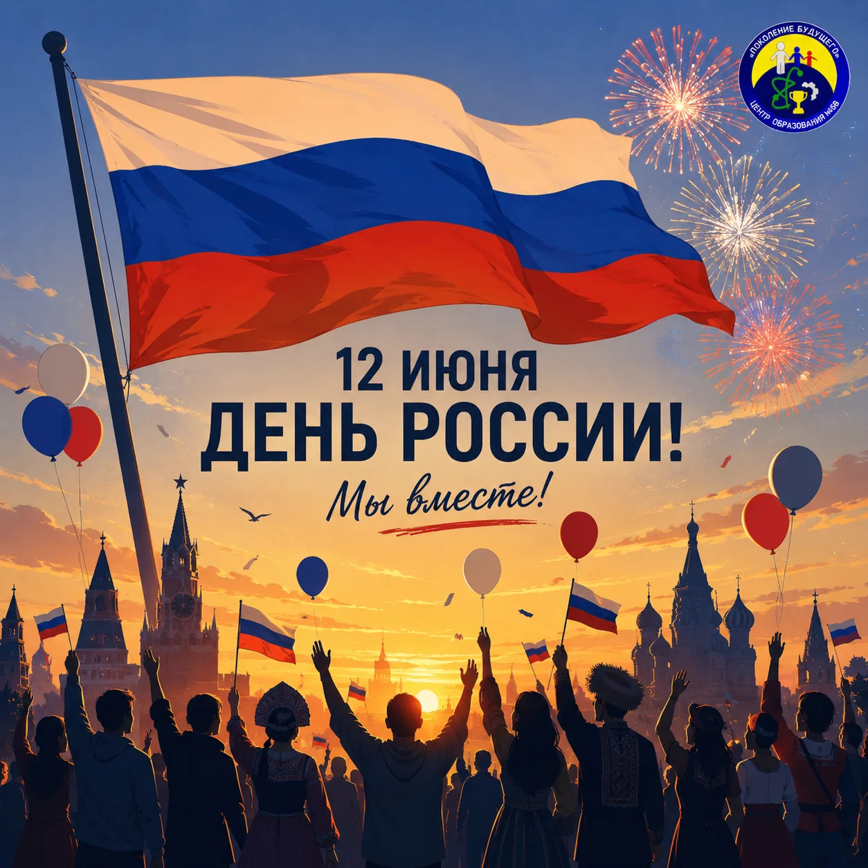 12 июня — День России

Это праздник, который объединяет миллионы людей от Калининграда до Владивосто