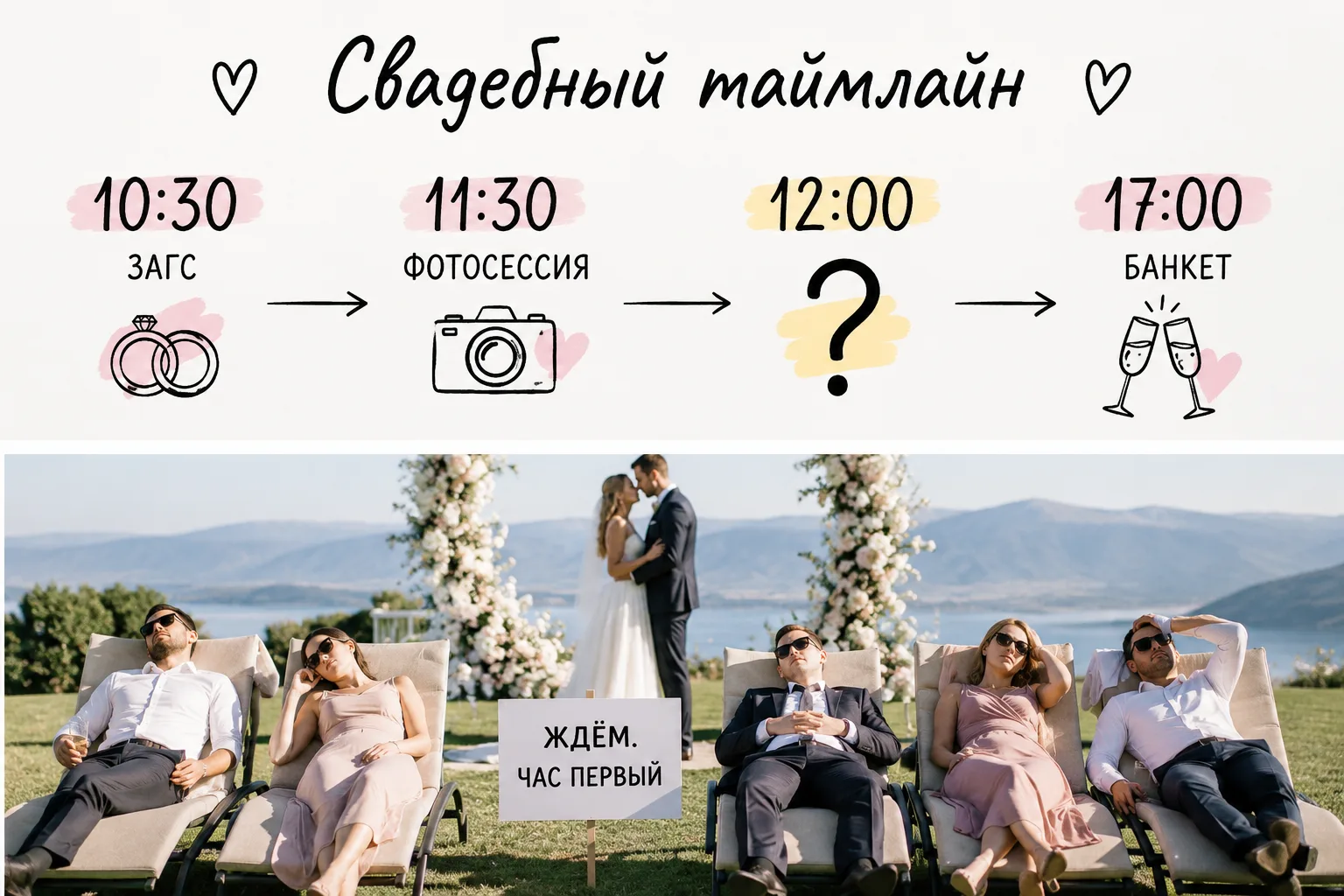 А чем занять гостей, пока молодожёны фотографируются?