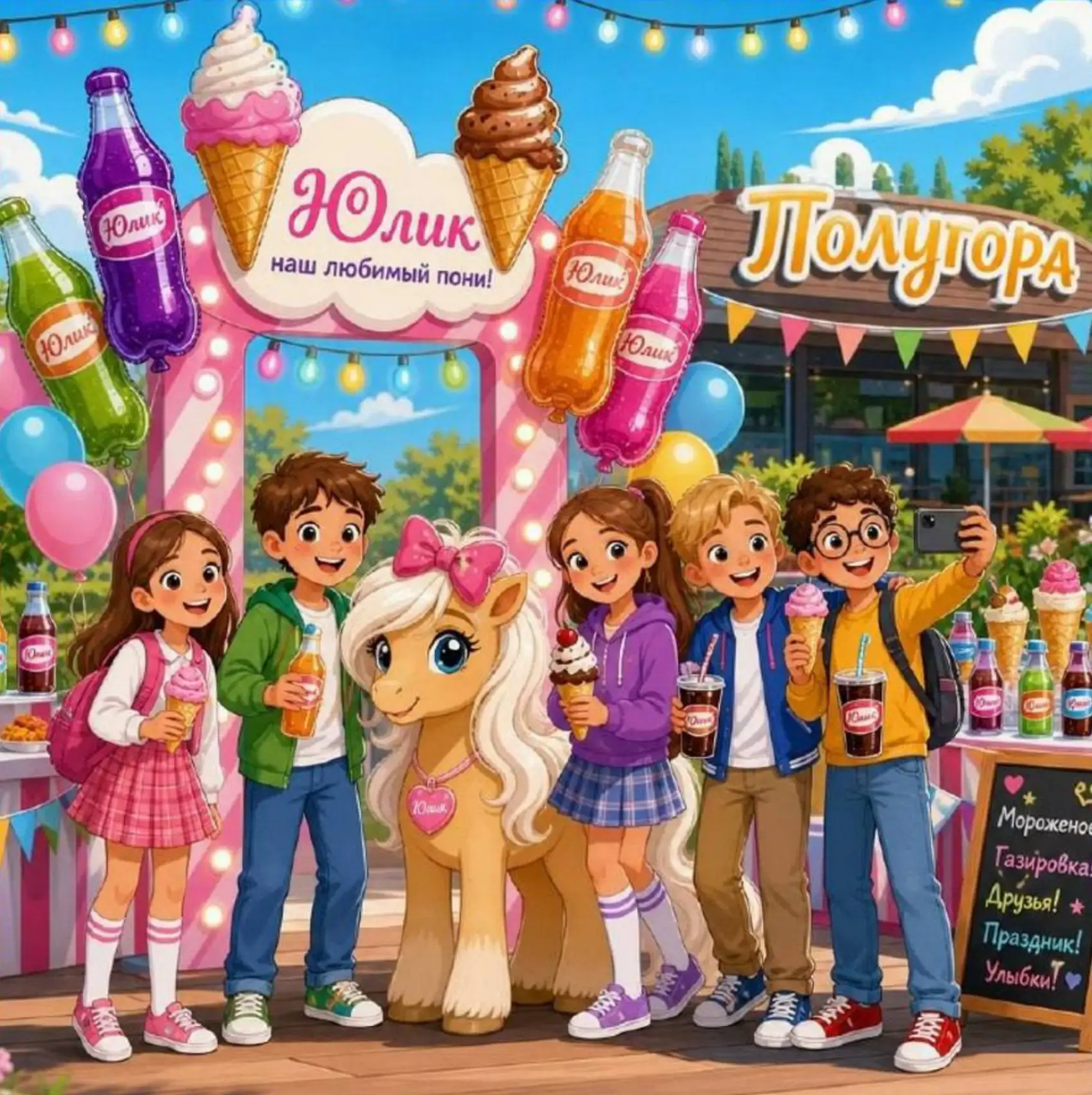 🍦Бесплатное мороженое и фото с пони: как на Полугоре встретят 1 сентября