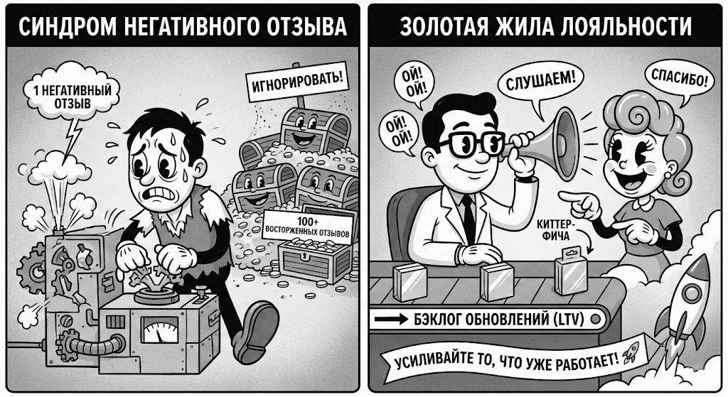 🤬 Почему маркетологи любят страдать, или Синдром негативного отзыва