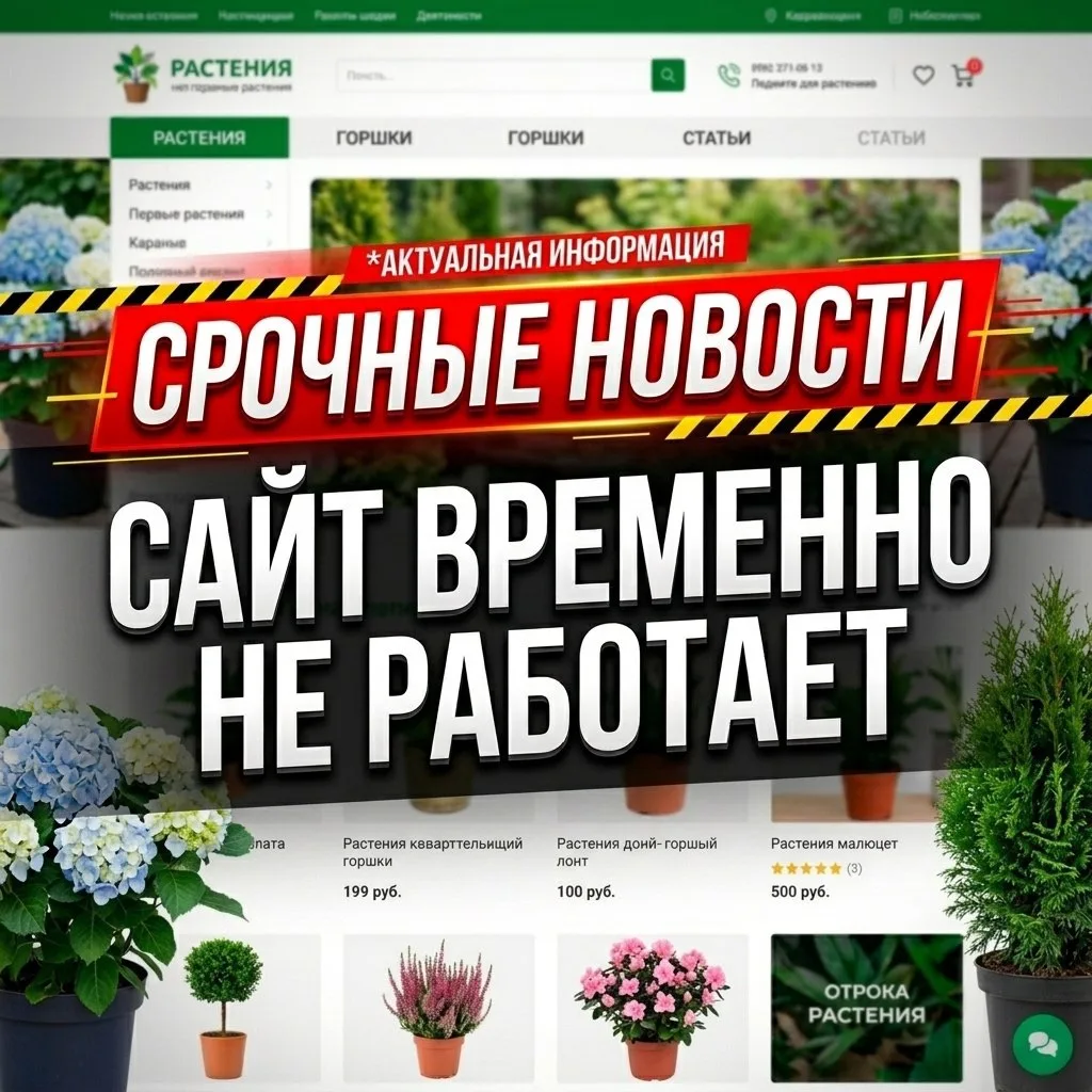 ⁉️Срочные новости: сайт временно не работает из‑за технических неполадок. Приносим извинения за неуд