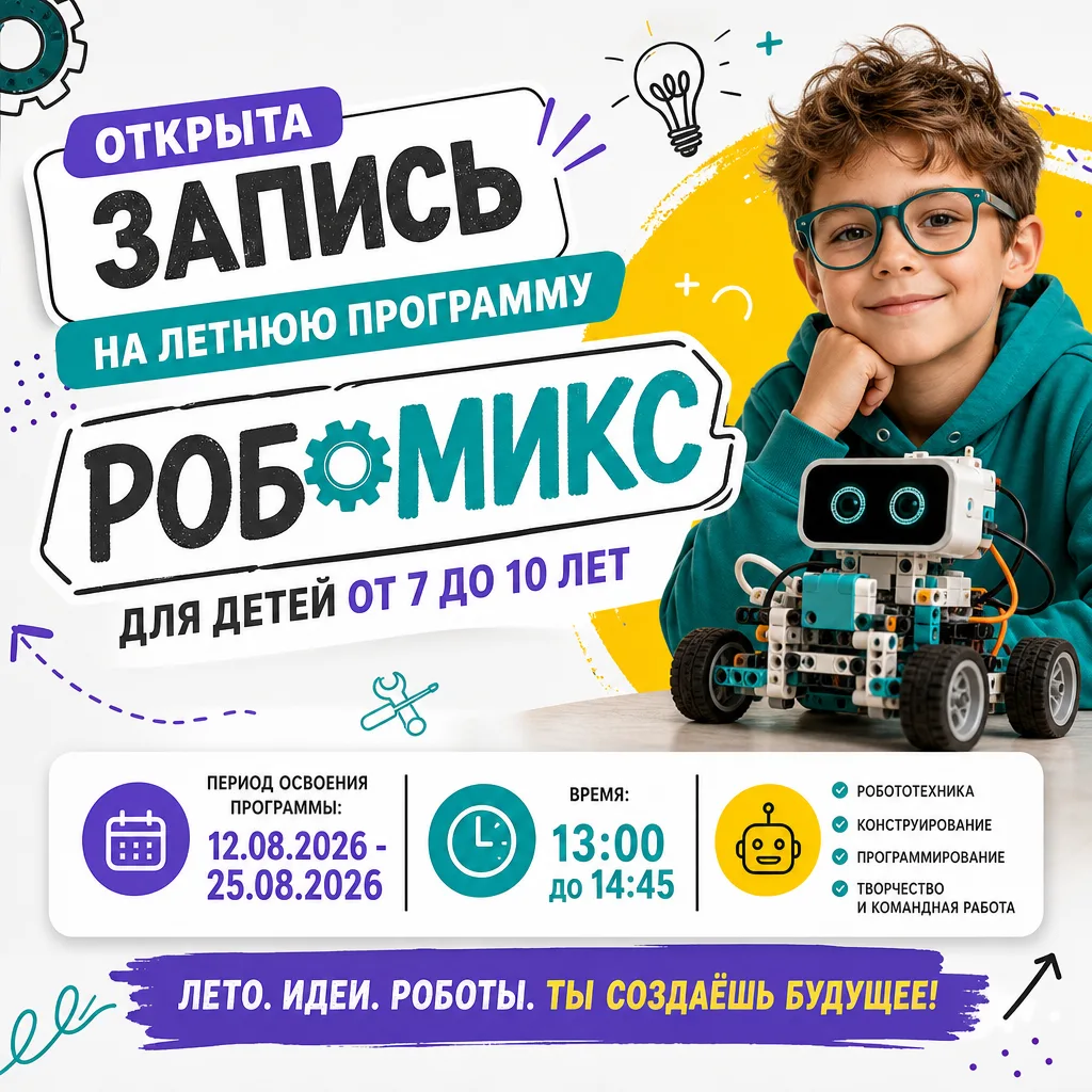 🤖✨Ваш ребёнок любит технику и интересные задачи? Присоединяйтесь к нашей летней програ...