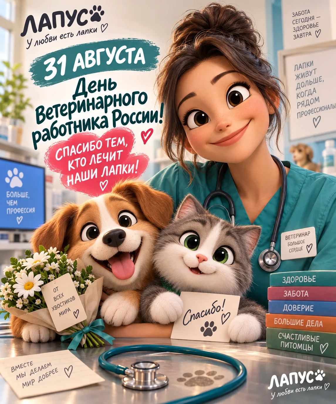 🐾 **ЛАПУС ПОЗДРАВЛЯЕТ!**