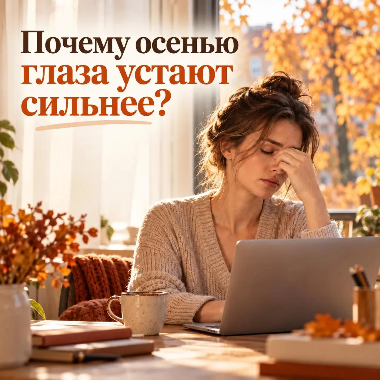 👀 Почему осенью глаза устают сильнее?