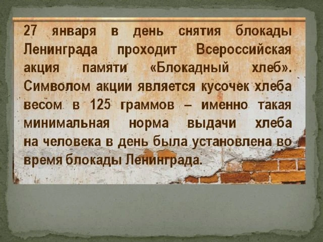 27 января — День полного снятия блокады Ленинграда.   В рамках этого события наш советник по воспита