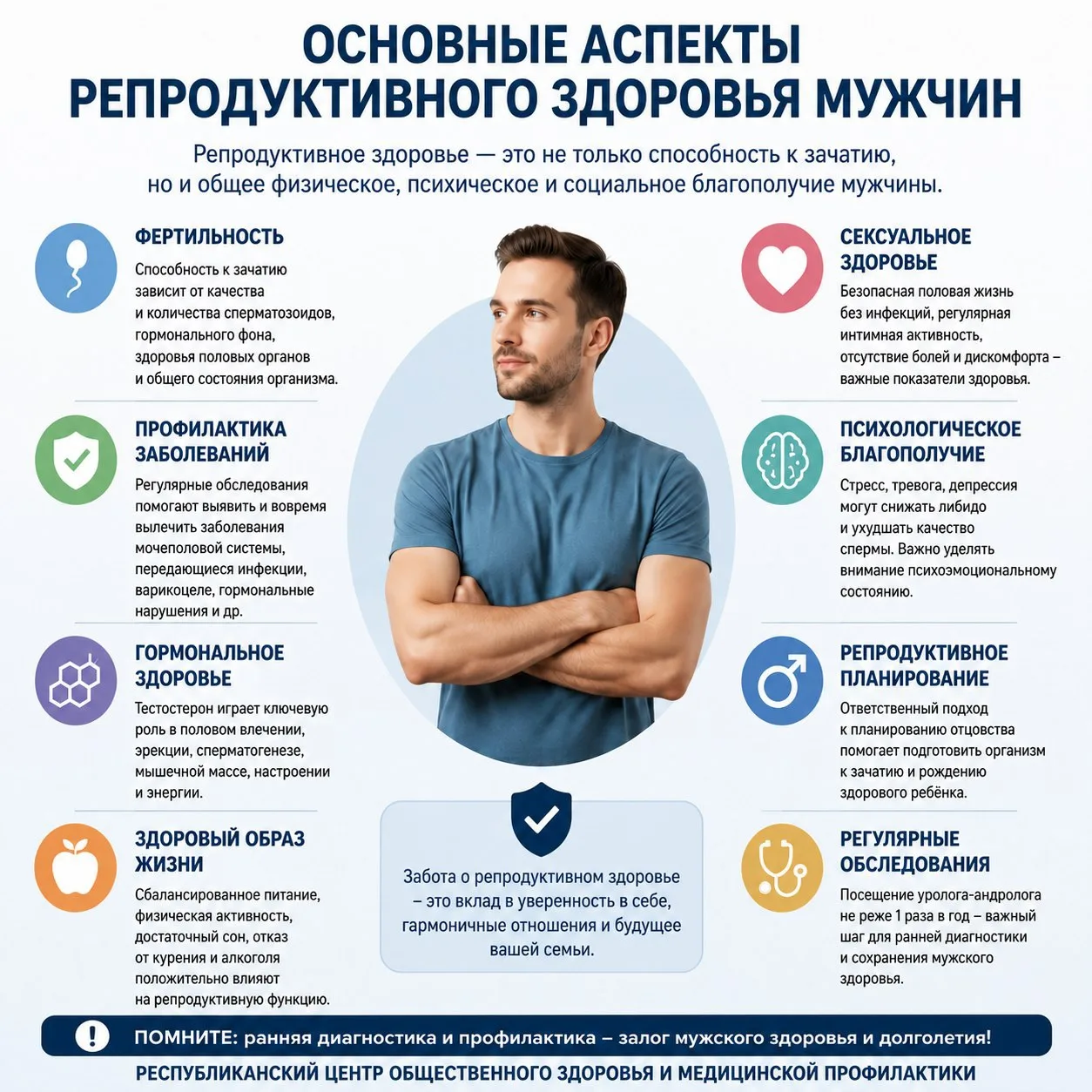 Репродуктивное здоровье мужчин включает в себя множество аспектов, касающихся как физического, так и