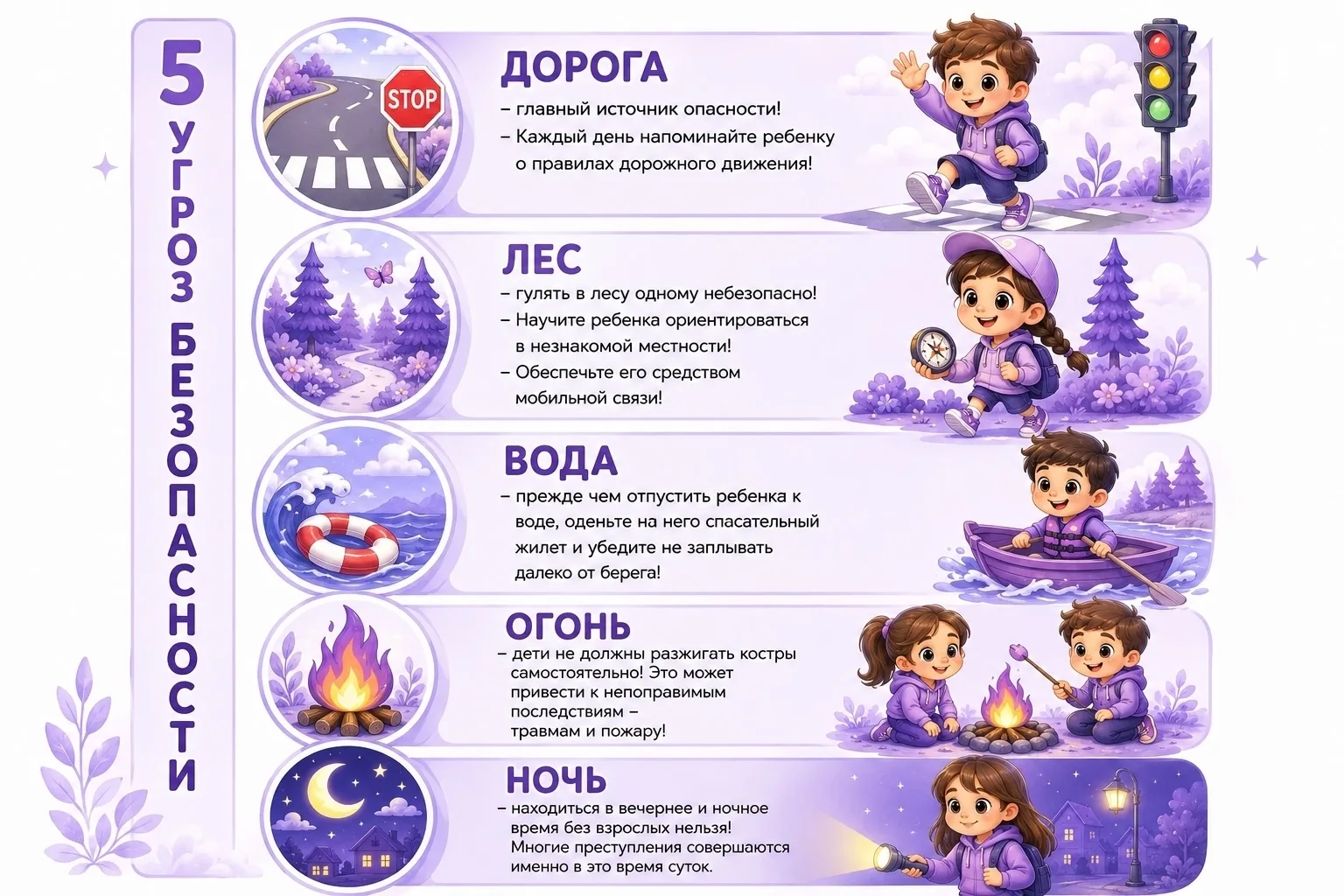 Уважаемые родители!

Лето — прекрасная пора для отдыха, прогулок и новых впечатлений. Однако именно 
