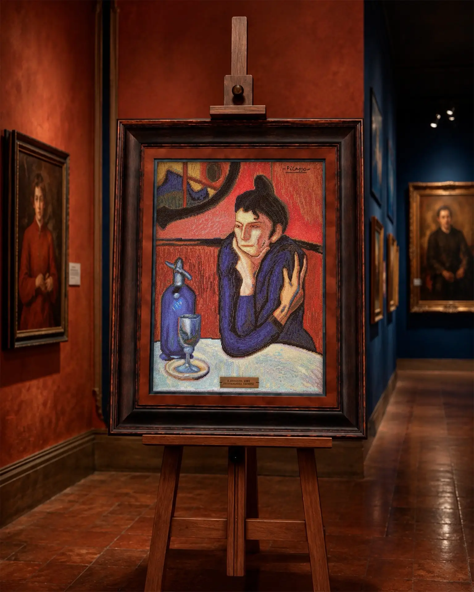Набор для вышивания нитками "Любительница абсента. Пикассо"🎨