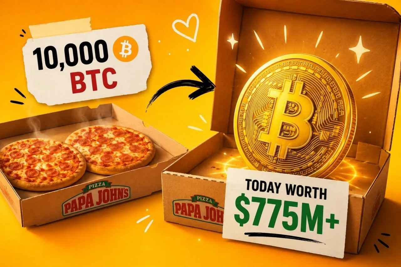 🪙16 лет назад Ласло Ханеч купил две пиццы Papa John’s за 10 000 BTC – сегодня этот "уж...