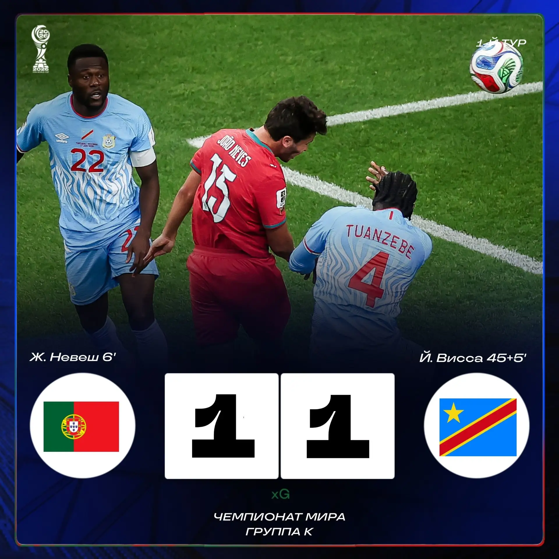 🇵🇹 Португалия 1-1 ДР Конго 🇨🇩