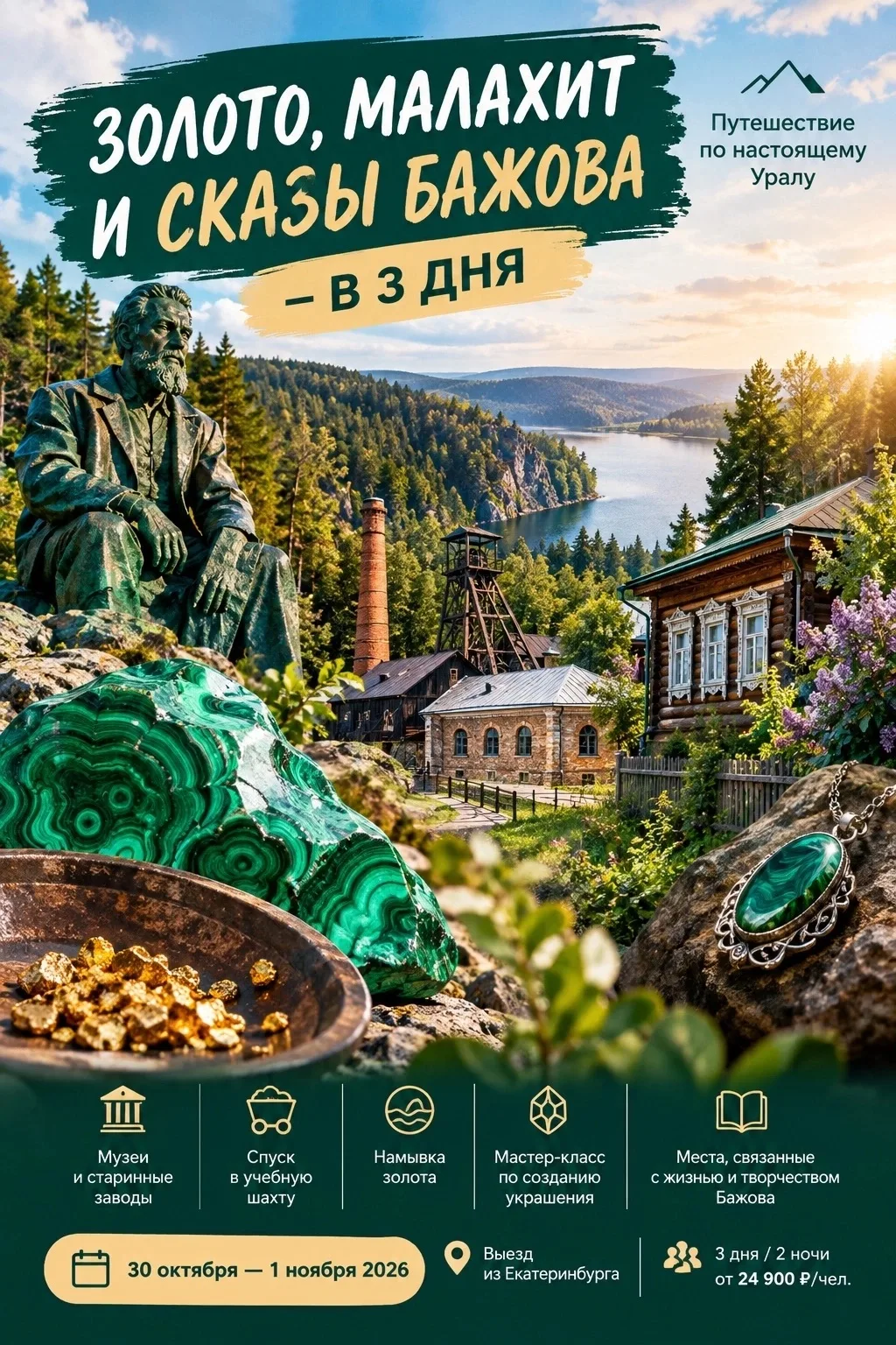 ✨ БАЖОВСКОЕ ПУТЕШЕСТВИЕ — 3 ДНЯ ПО СЕРДЦУ УРАЛА