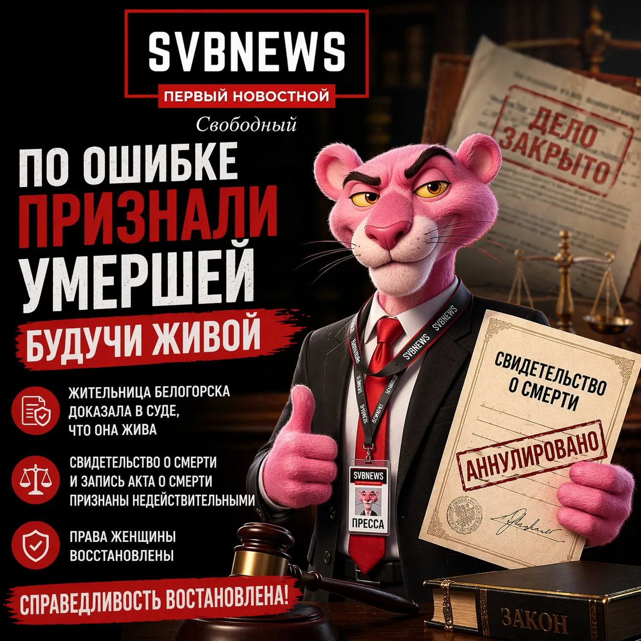 Жительницу Белогорска по ошибке признали умершей: суд восстановил её права  Необычное дело рассмотре
