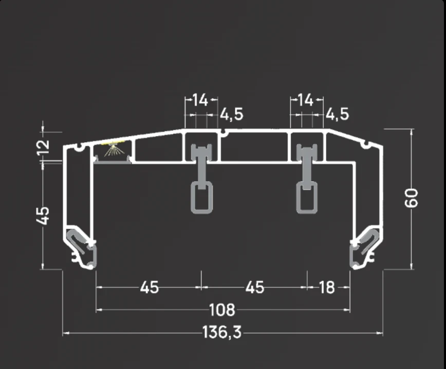 🔧 Профиль FLEXY BORZZ KARNIZ P45 — алюминиевое решение для изготовления скрытых П-обра...
