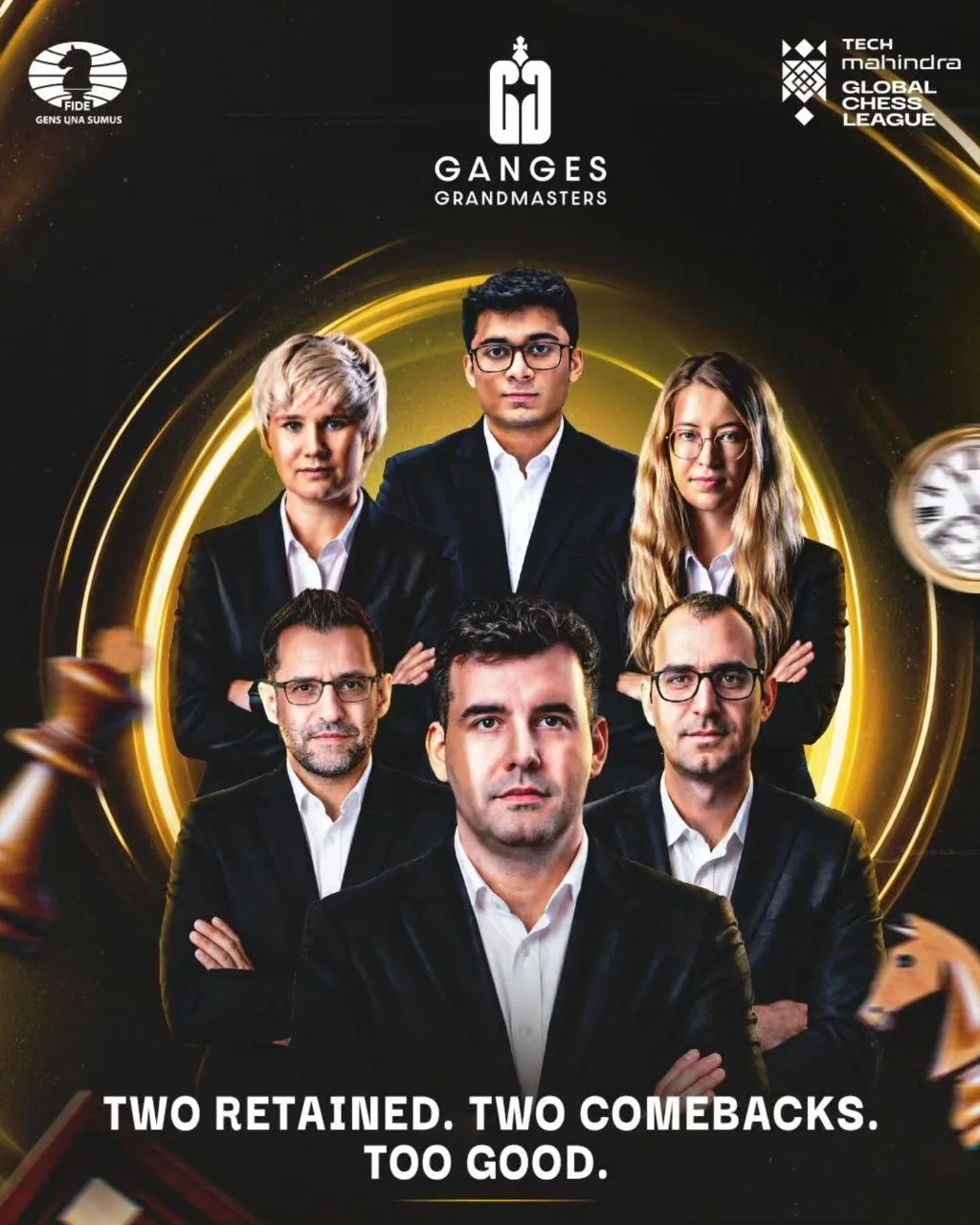 👀 Стали известны полные составы команд на турнир Global Chess League