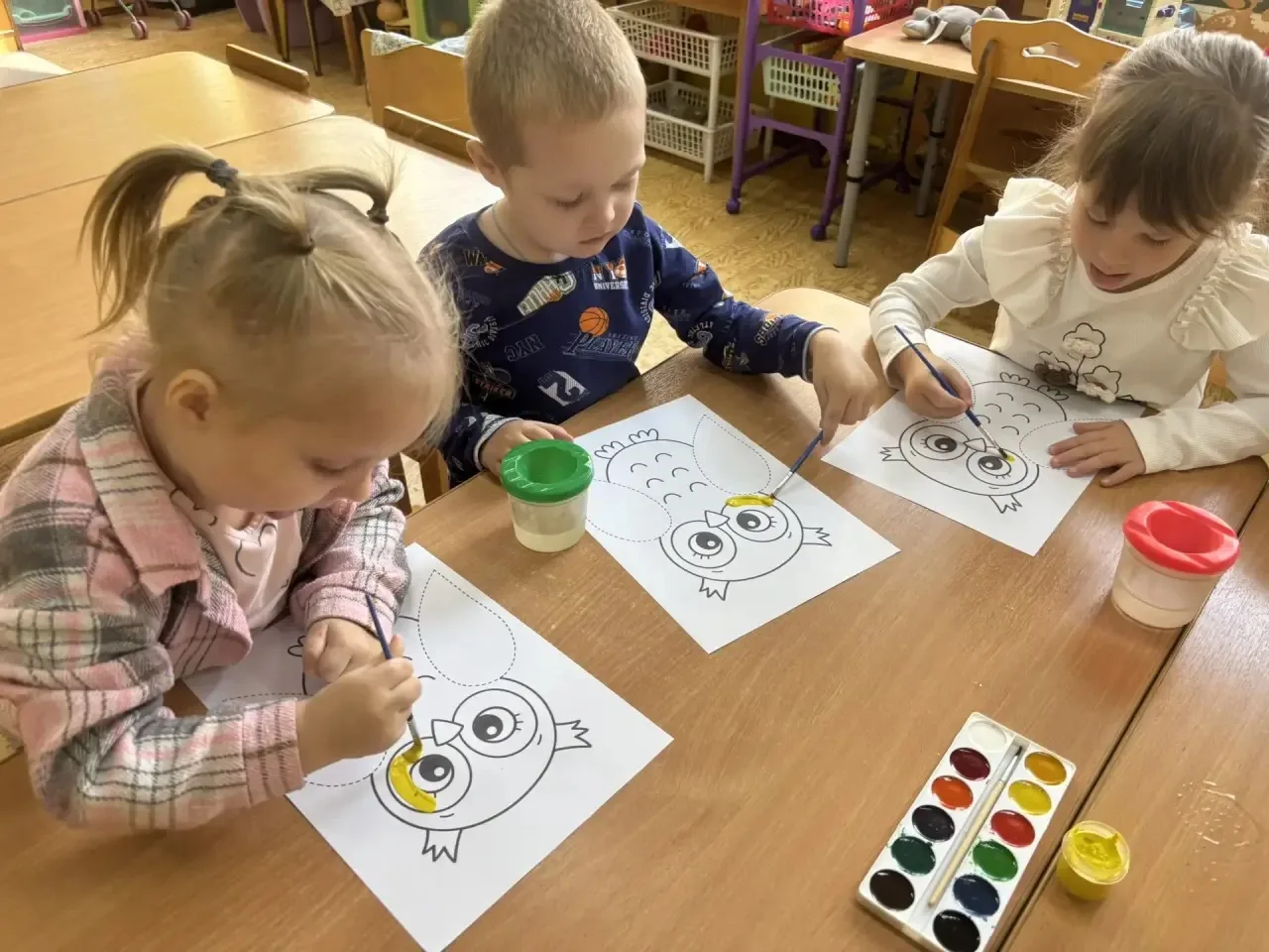 🦉 Творческое занятие «Осенняя совушка» в группе 4Б «Кораблик»