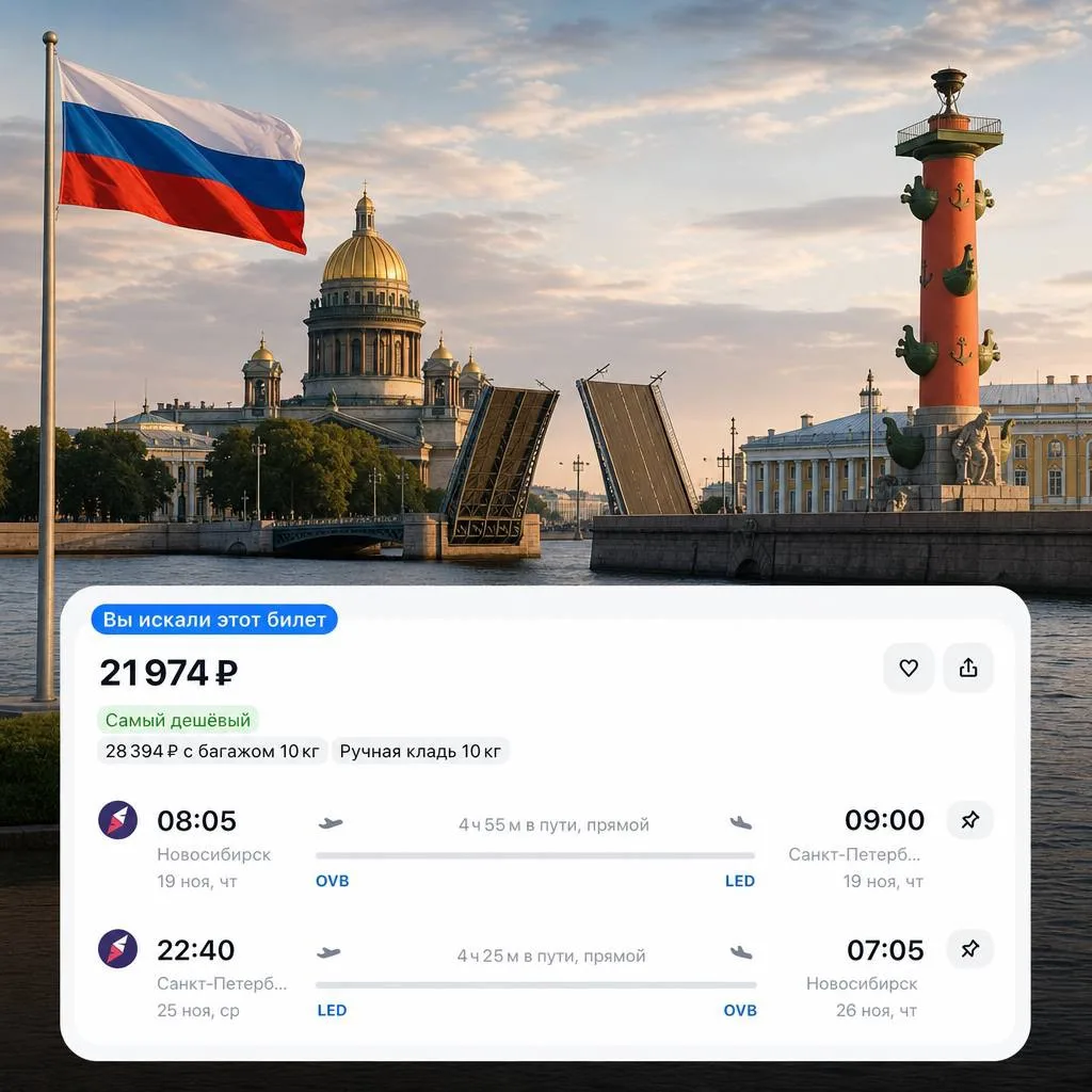 Улететь из Новосибирска в