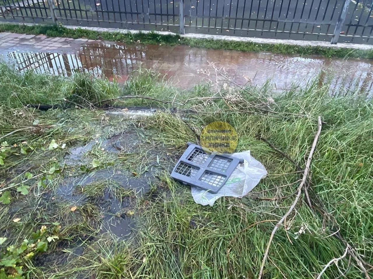 В Лобаново рядом с 28 школой прорвало трубу с горячей водой. Заливает территорию в райо...
