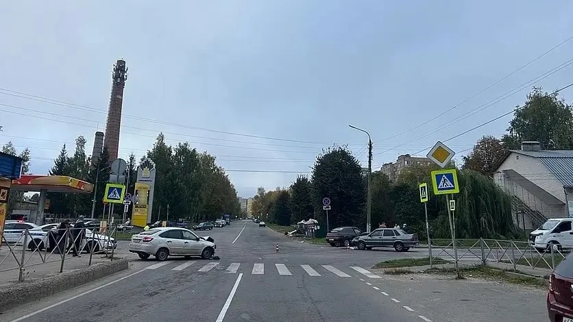 Вчера в Мценске произошло тройное ДТП