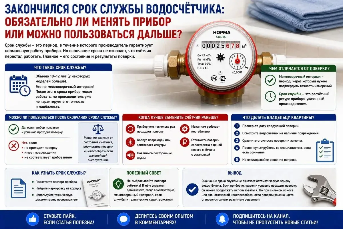 ❗Обязанность по своевременной замене индивидуальных приборов учета❗