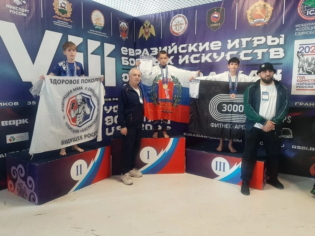 Юные чемпионы Евразии: ДЮСШ №1 на VIII Играх боевых искусств 🏆🥋  С 14 по 18 мая 5 воспитанников отде