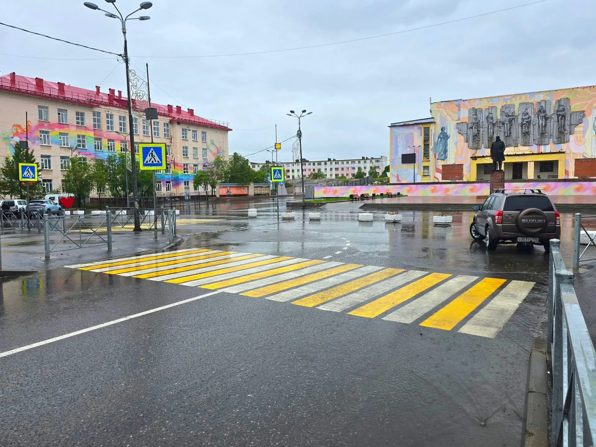 Дорожная разметка в округе обновлена