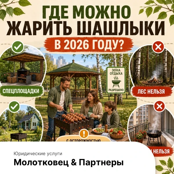 🔥Где можно жарить шашлыки в 2026 году: разбираем законные варианты❓