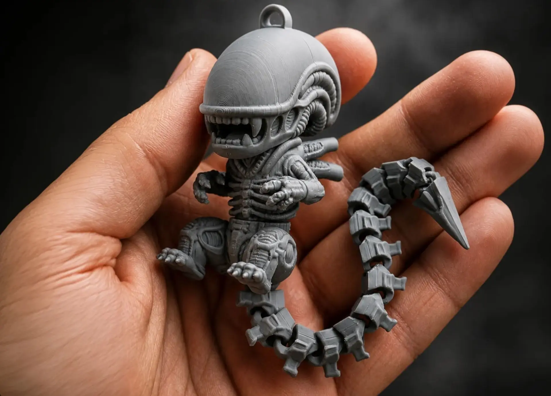 Ксеноморф флекси брелок 3D модель STL