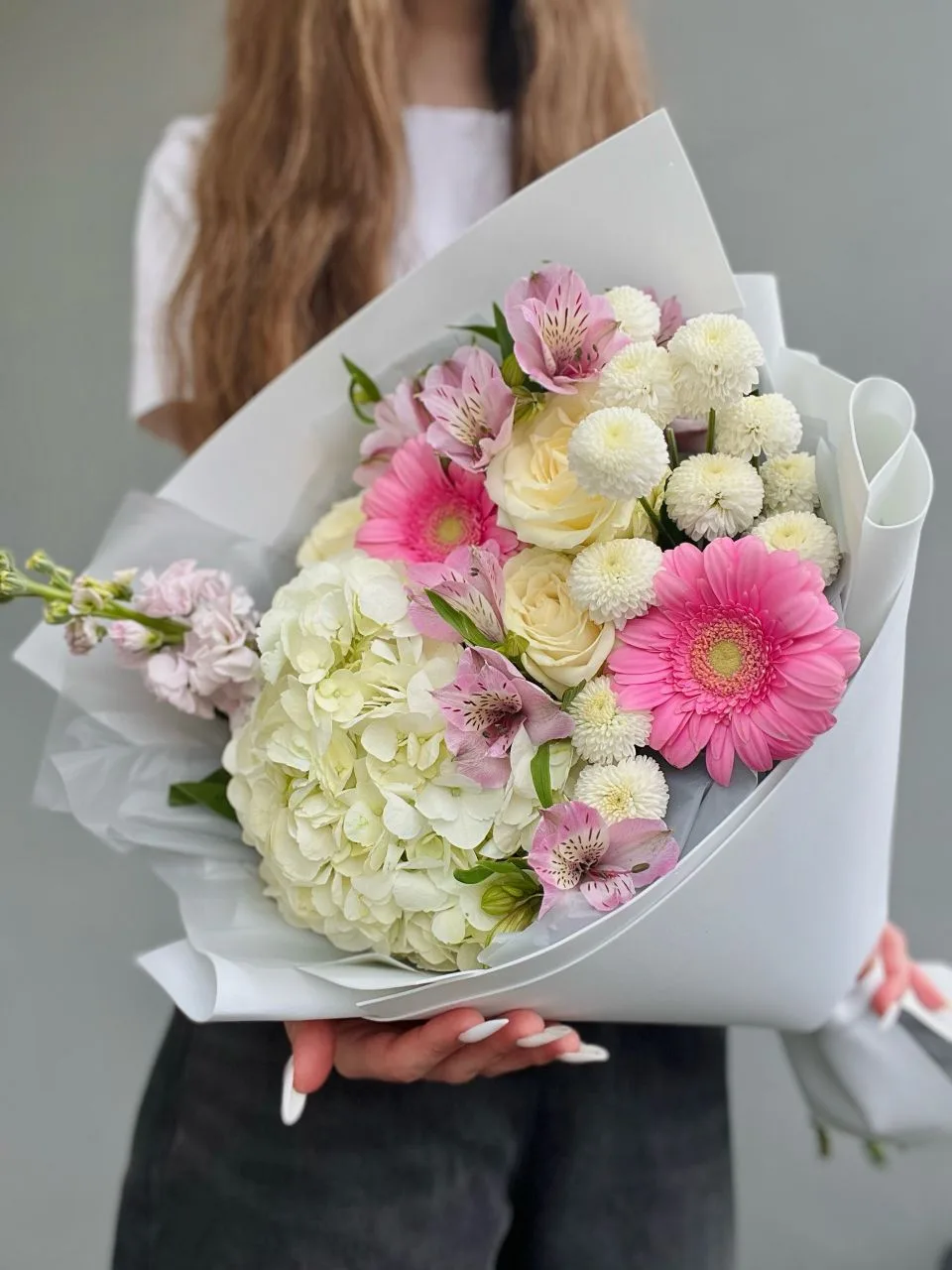 Нежный букет с маттиолой🌸