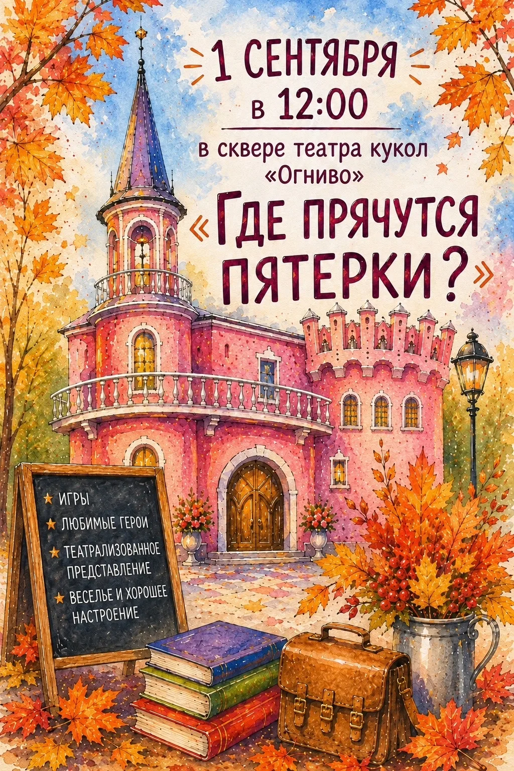 Приглашаем вас 1 сентября в 12:00 на праздник в честь Дня знаний! 🎓🎉