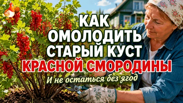 Старая смородина ещё не приговор – схемы, как омолодить старый куст красной смородины и...