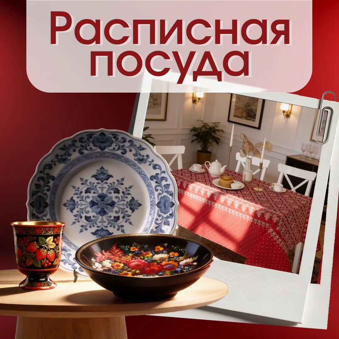 Русский стиль за столом. Скатерть как сувенир, который остаётся с вами.
